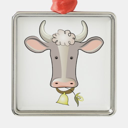 Cow Head Metal Ornament Zazzle