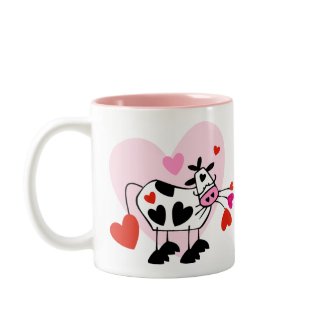 Hearts and Cows In The Moooood For Love Cow Hearts Coffee Mugs