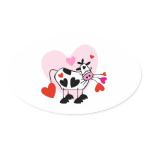 Cow Hearts Stickers