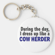 Cow Herder During The Day Key Chains