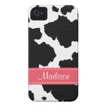 Cow Hide Spots iPhone 4 Case Mate Pink