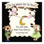Cow Jumped Over the Moon Custom Birthday Invites