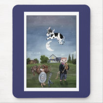 Cow Jumped Over the Moon mousepads