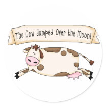 Cow Jumped Over the Moon stickers
