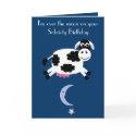 Cow Jumping Over The Moon Sobriety Birthday Card card