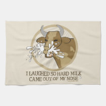 Cow Milk Out My Nose kitchen towels