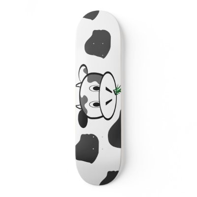 Cow Moo Skate Board Deck by hmx_23