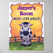 Cow My Room Poster print
