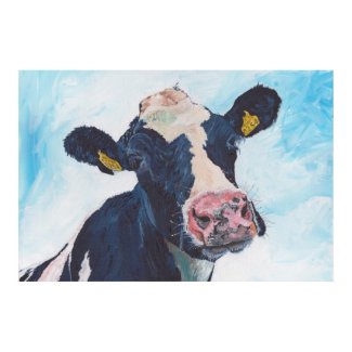 Cow No 01. 0254 Irish Friesian Cow Poster