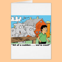 COW / NOSE RING / FARMER KID CARTOON GIFTWARE cards