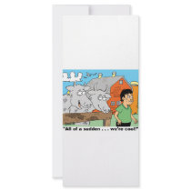 COW / NOSE RING / FARMER KID CARTOON GIFTWARE RACK CARDS