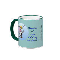 Cow Nunchaku mugs by CrazyCups Cow Nunchaku mugs