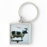 Cow on a Telephone Pole Key Chains