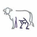 Cow Outline embroidered shirts by ZazzleEmbroidery Cow Outline embroidered shirts