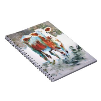 Cow Painting with dramatic unusual colors notebook