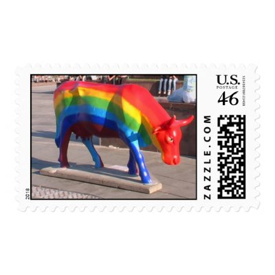 Cow Parade in Moscow Postage by tunguska