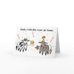 Cow Party Birthday Card