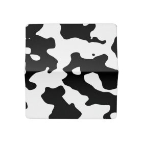Cow Pattern Black and White Checkbook Cover