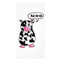 cow customized photo card