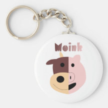 Cow + Pig = Moink keychain