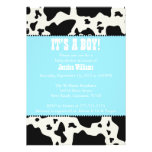 Cow Print Baby Shower Personalized Invites