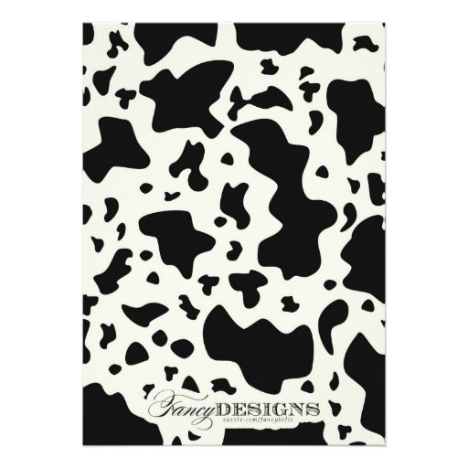 Cow Print Baby Shower Personalized Invites