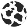 Cow print black and white blotchy pattern stickers