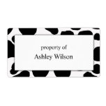 Cow Print Labels