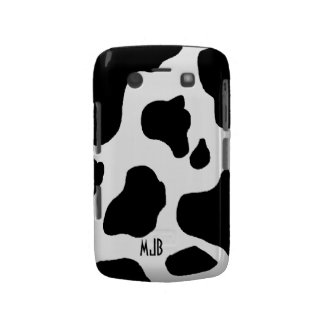 Cow Print Pattern with Initials Blackberry Bold casematecase