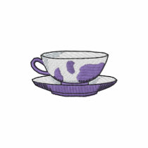 Cow Print Tea Cup embroidered shirts