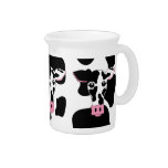 Cow Print with Cow Faces Pitcher