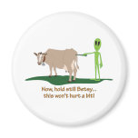 Cow Probe Fridge Magnet