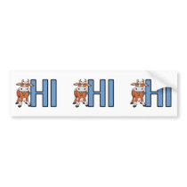 Cow Says Hi Bumper Sticker