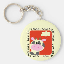 Cow Says Moo Tshirts and Gifts Key Chain