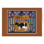 Cow sign card