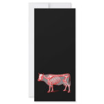 Cow skeleton custom rack cards