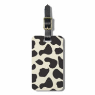 Cow Skin Cow Pattern Travel Bag Tags
