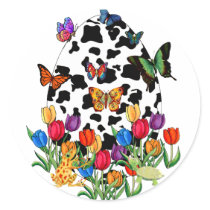 Cow Skin Easter Egg stickers by orsobear Cow Skin Easter Egg stickers