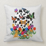 Cow Skin Easter Egg Throw Pillow