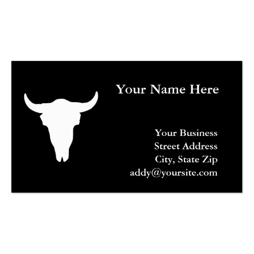 Cow Skull Business Cards