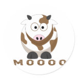 Cow sound sticker