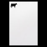 Cow Symbol - Black on White stationery