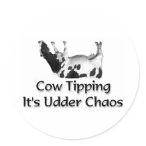Cow Tipping stickers by lookcrazy Cow Tipping stickers