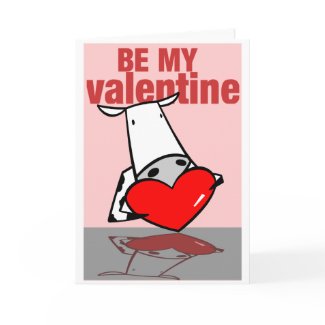 Cow Valentine card