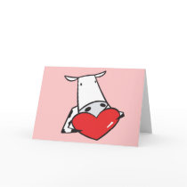 cow valentine greeting card