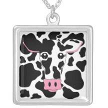Cow with Cow Print Custom Necklace