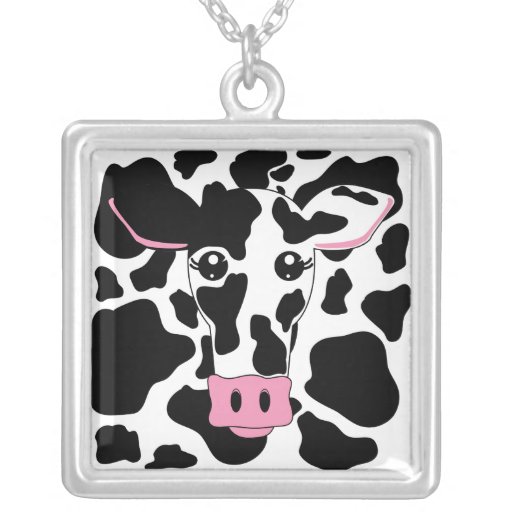 Cow with Cow Print Custom Necklace