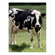 COW WITH SWRILLS POSTCARD