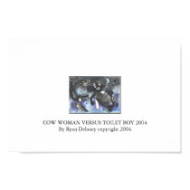 Cow Woman versus Toilet Boy posters by ryanitos Cow Woman versus Toilet Boy posters