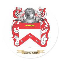 Coward Coat of Arms Round Stickers